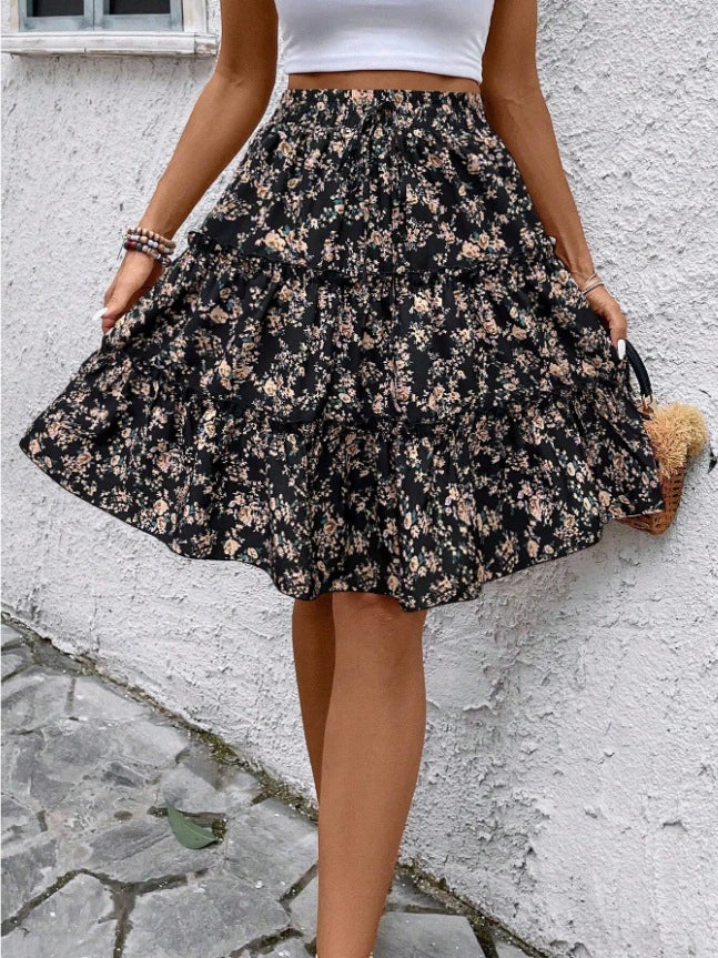 WW | Elegante Elastische Blumen Kleid