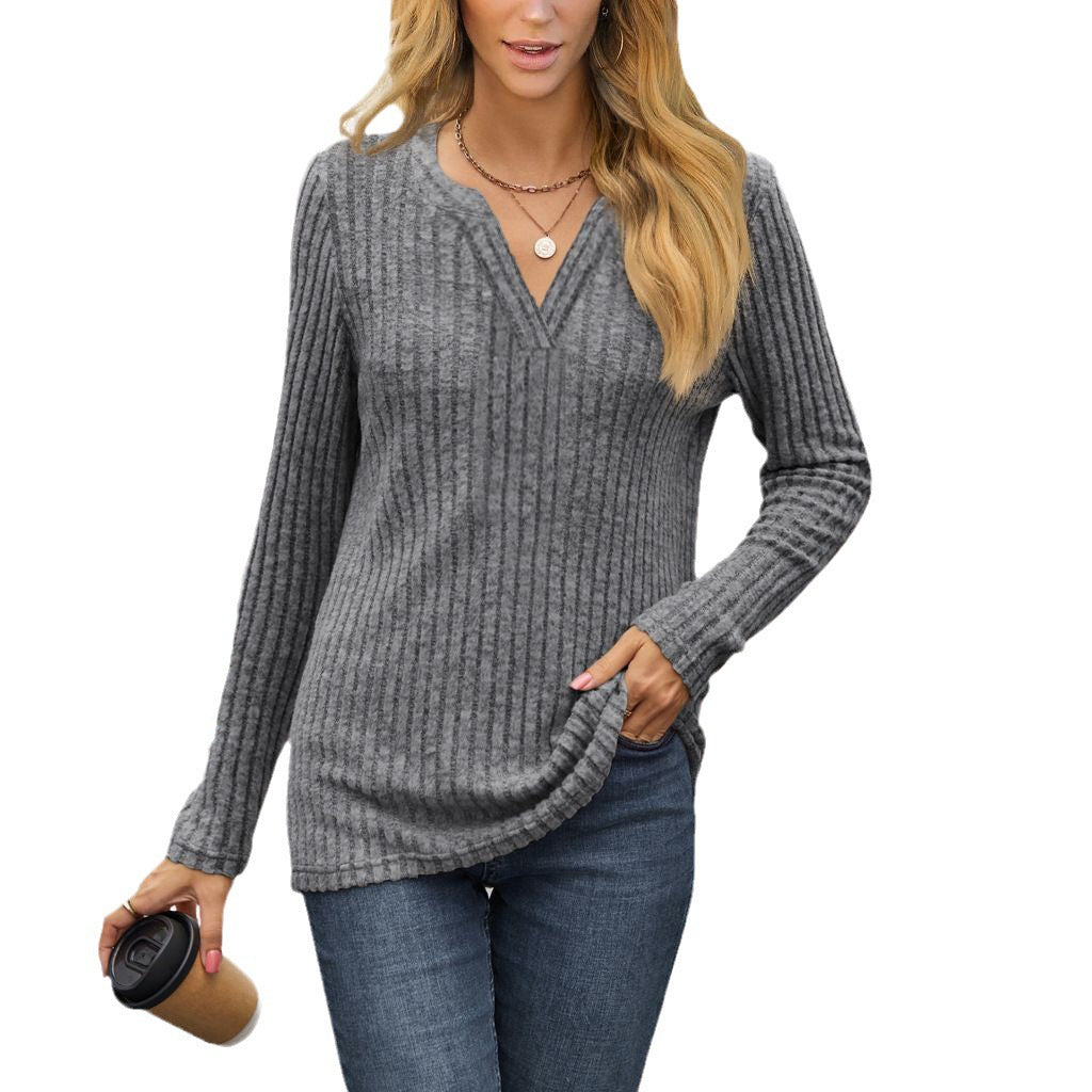Women's striped casual-cut sweater by WW