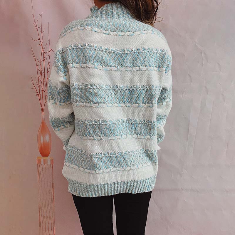 WW | Striped Knitted Sweater with Timeless Design