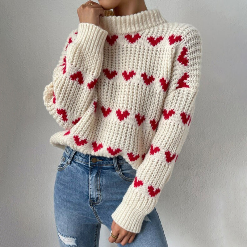 WW | Strickpulli mit Herzmotiv für Damen