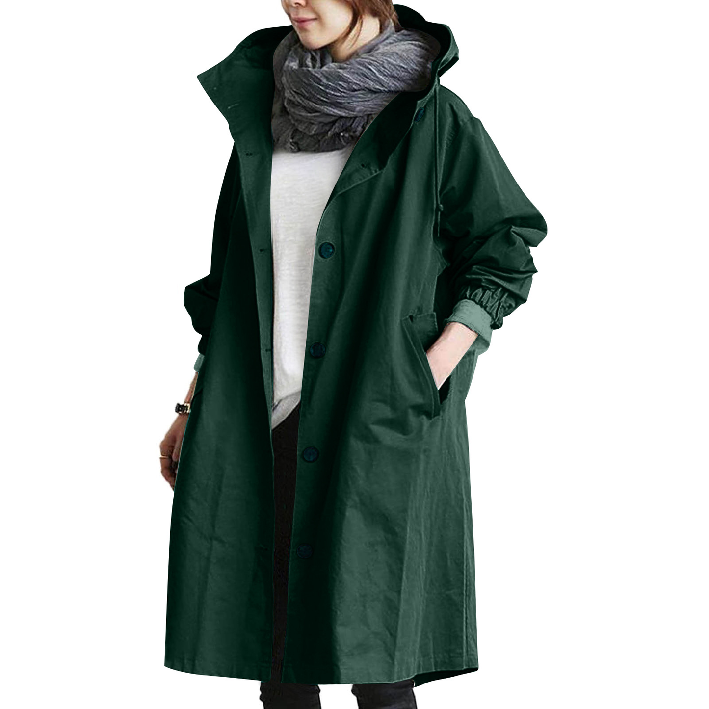 WW | Rain jacket with hood and button closure