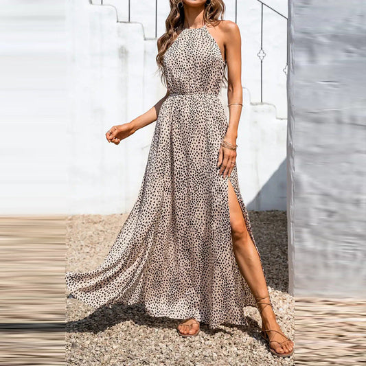 Damen Maxikleid mit raffiniertem Wickeldesign und hohem Schlitz WW