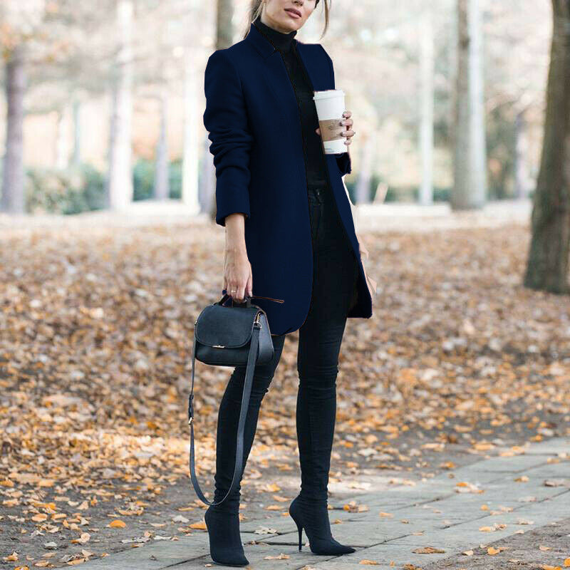 WW | Coat - Tailored - Wool Blend - Knee-length - Minimalist Design