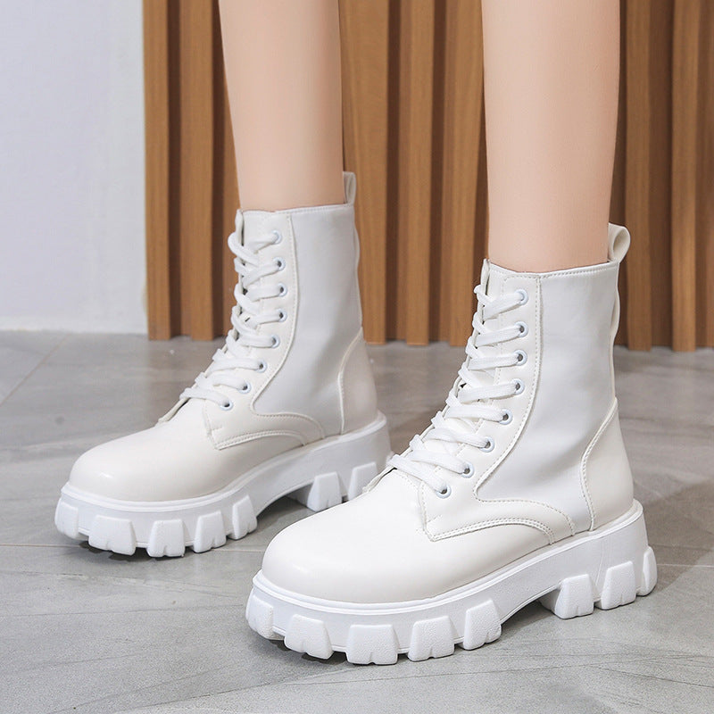 Women's Chunky Boots with Practical Side Pocket Design WW
