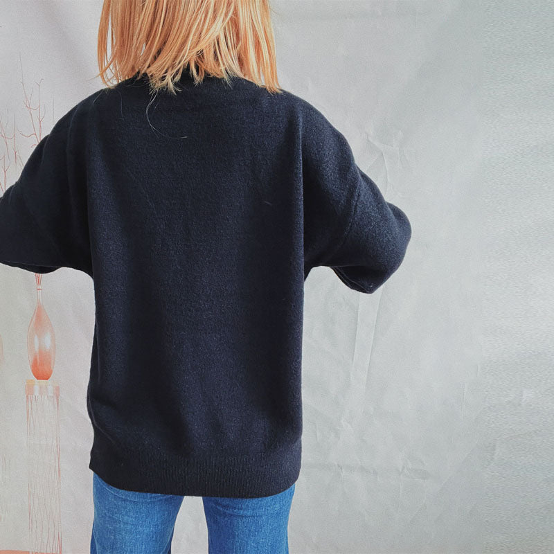 WW | Weicher Pullover Aus Einfarbigem Strick