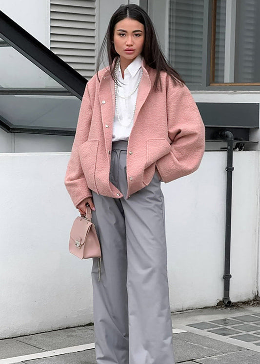 WW | Kragen Oversized Bouclé Jacke
