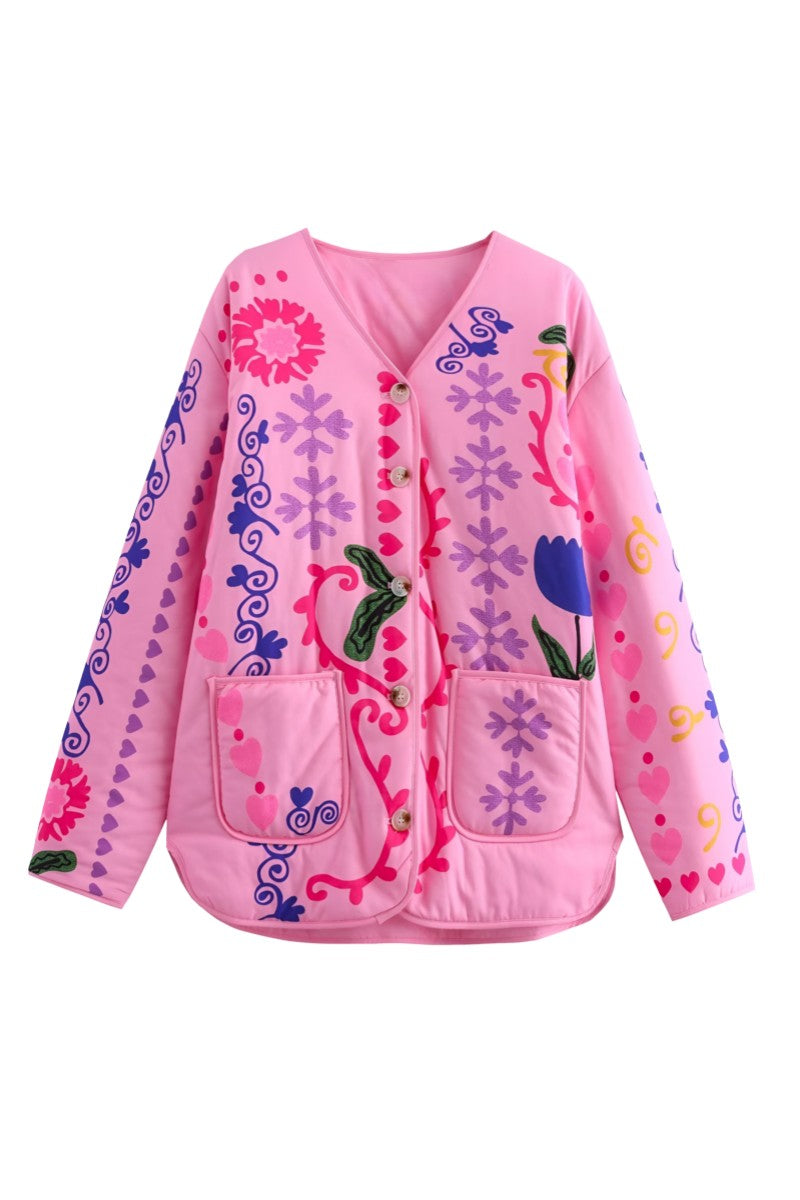 WW | Floral Print Pocket Jacket