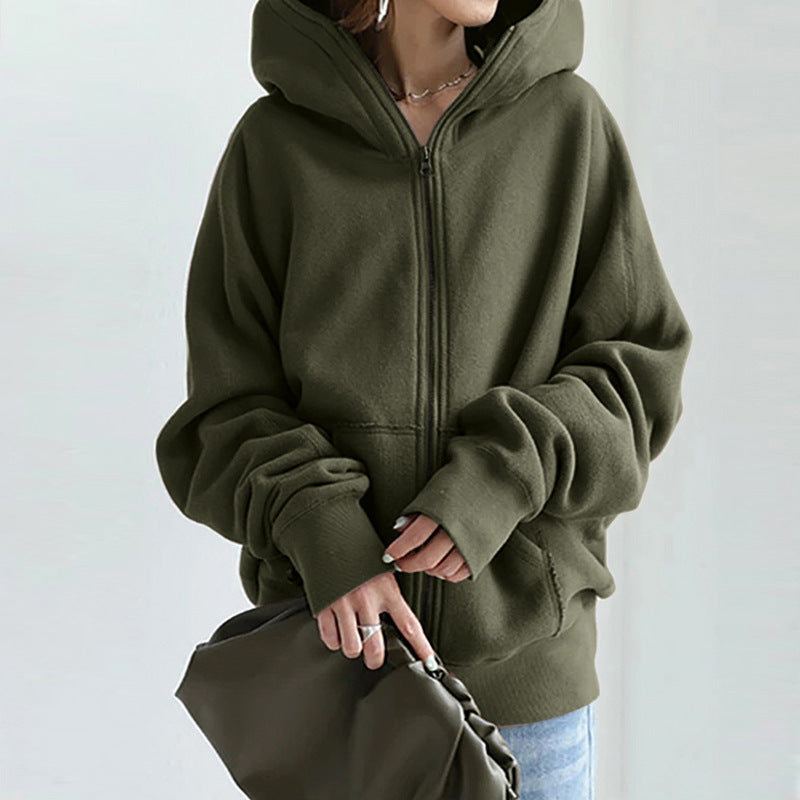 WW | Stylish, loose-fitting jacket with a zipper