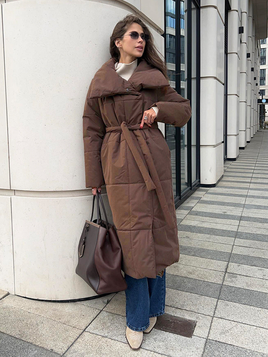 WW | Long Puffer Jacket with Belt
