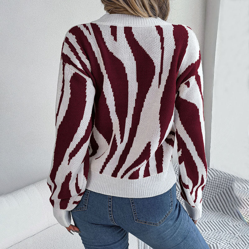 WW | Modischer Pullover mit Gestricktem Farbblock