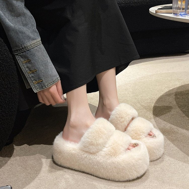 Damen Flauschige Hausschuhe mit bequemer Polsterung und weichem Obermaterial W&W