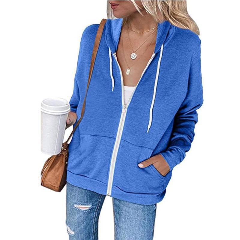 WW | Damen Hoodie Mit Vollem Reißverschluss Und Taschen