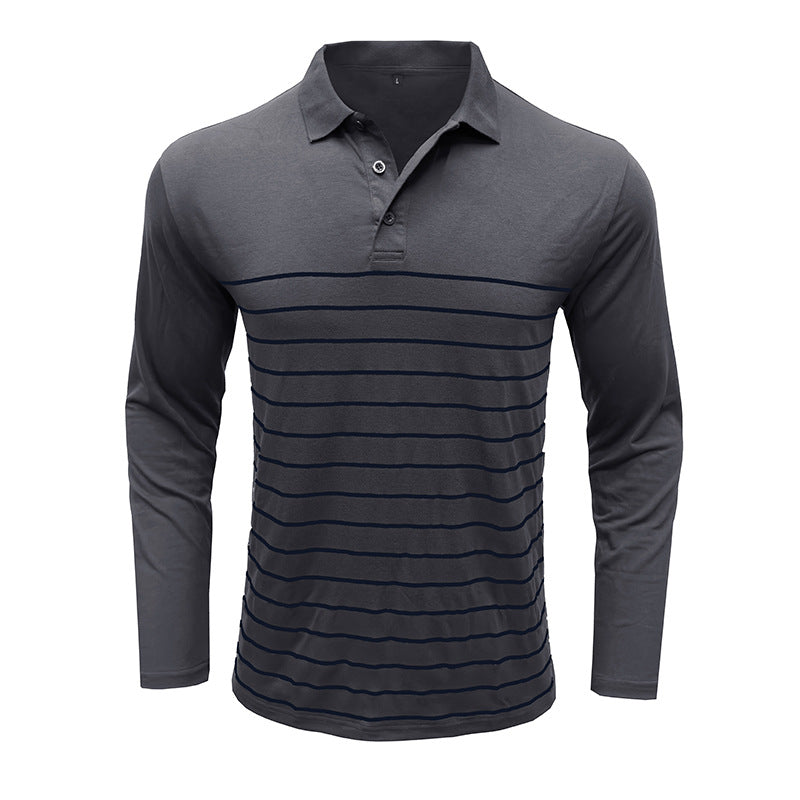 WW | Pique Pullover Slim Fit Cotton Knit Elegant Stripe Pattern
