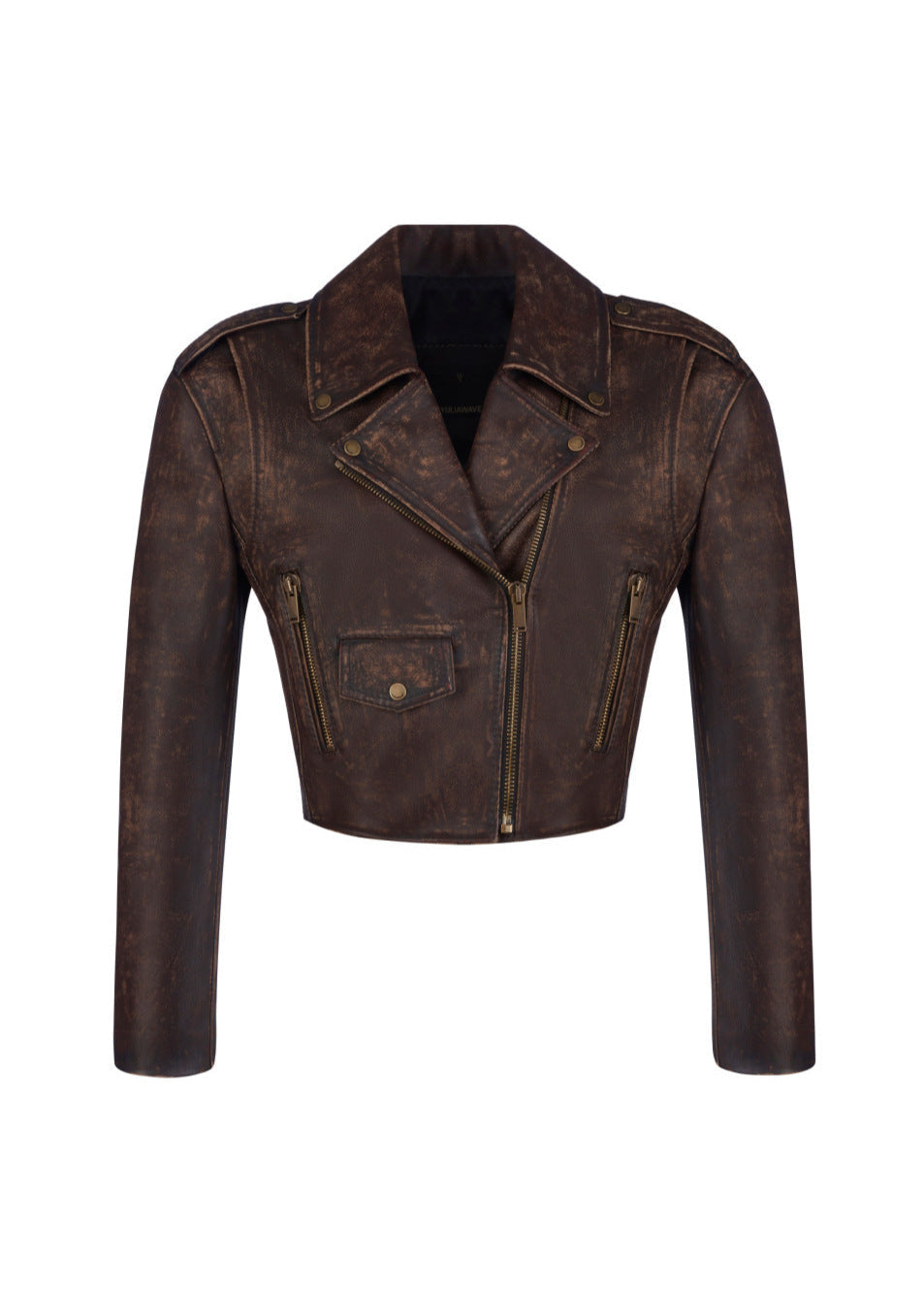 WW | Leather Cropped Biker Jacket