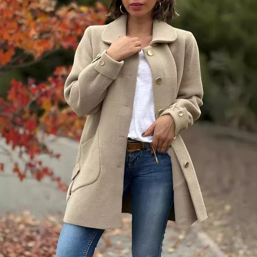WW | Classic Oversized Coat with Bow Details