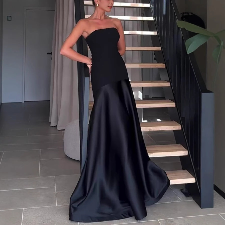 Damen Abendkleid mit elegantem Bustier-Oberteil und schwingendem Saum WW