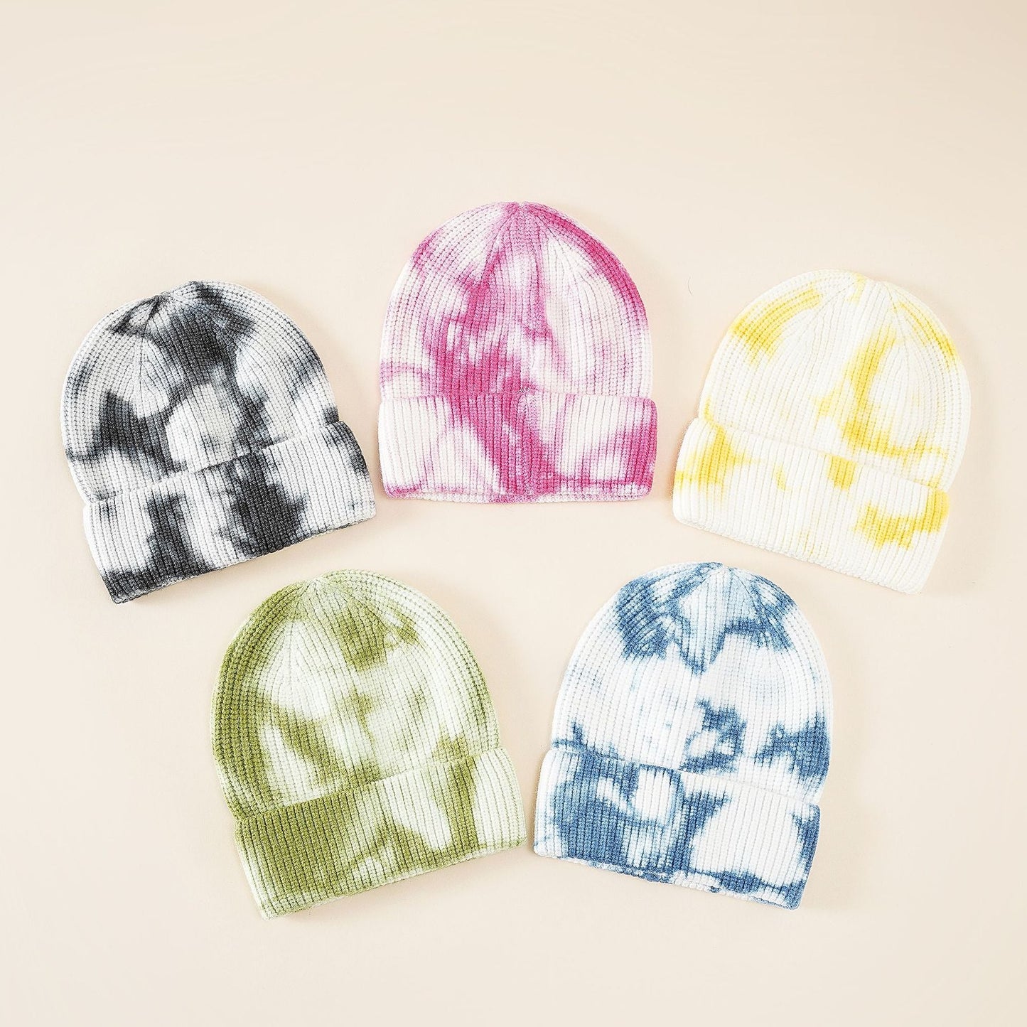 Damen Beanie-Mütze mit modernem Batikdesign und komfortabler Passform WW