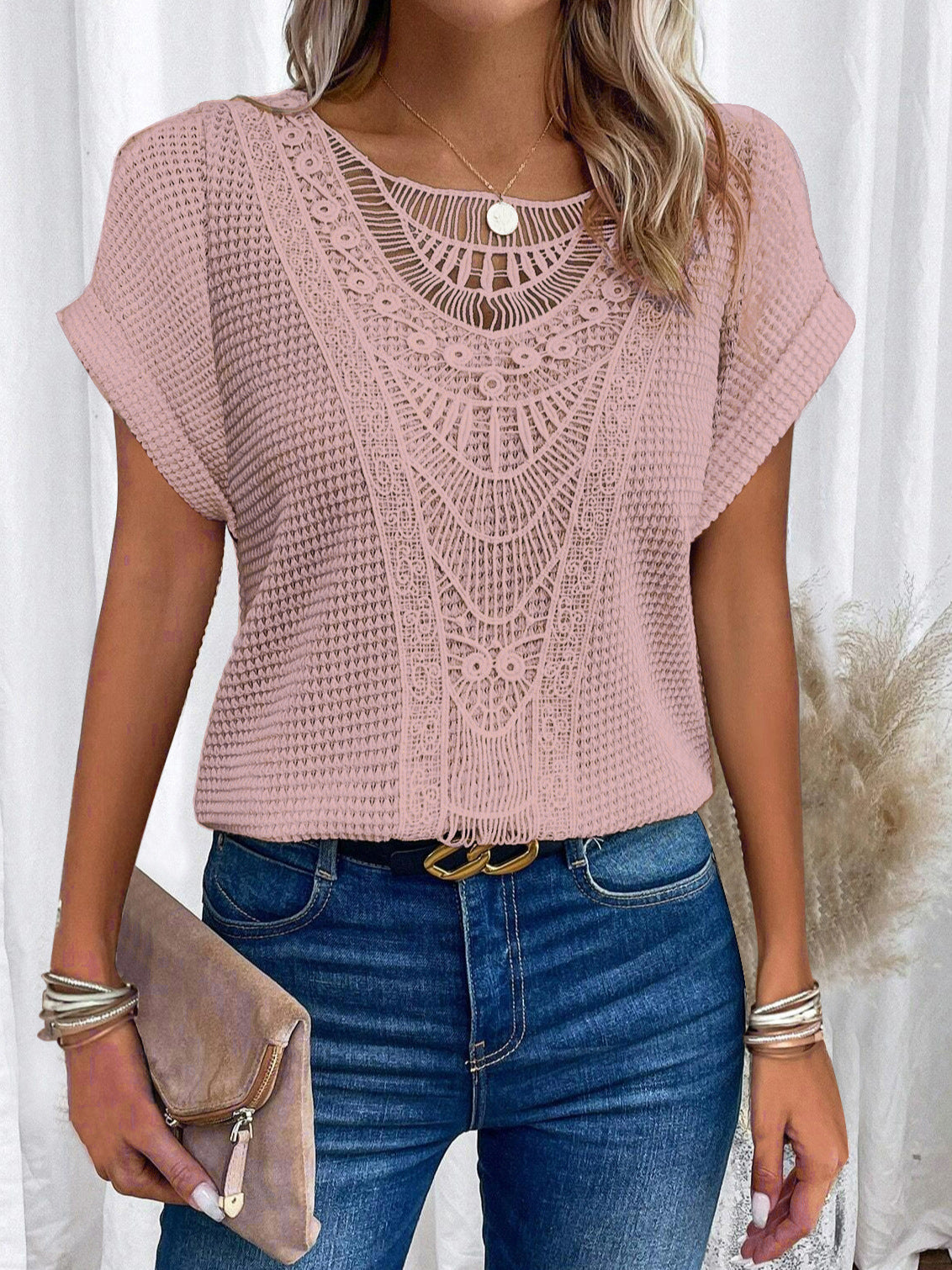 Magnolia™ | Short-Sleeve Top with Lace Details