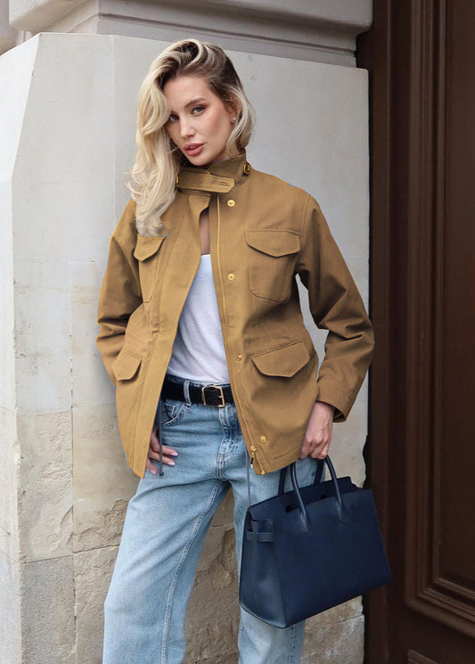 WW | Chic - High-Collar Cargo Jacket