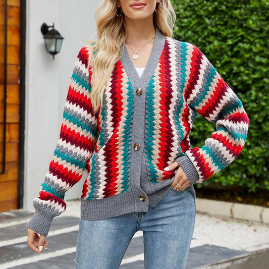 WW | Bunter Strickstrickjacke