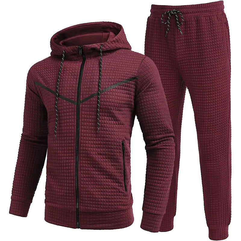 Herren Fleece-Jogginganzug mit strukturiertem Design WW