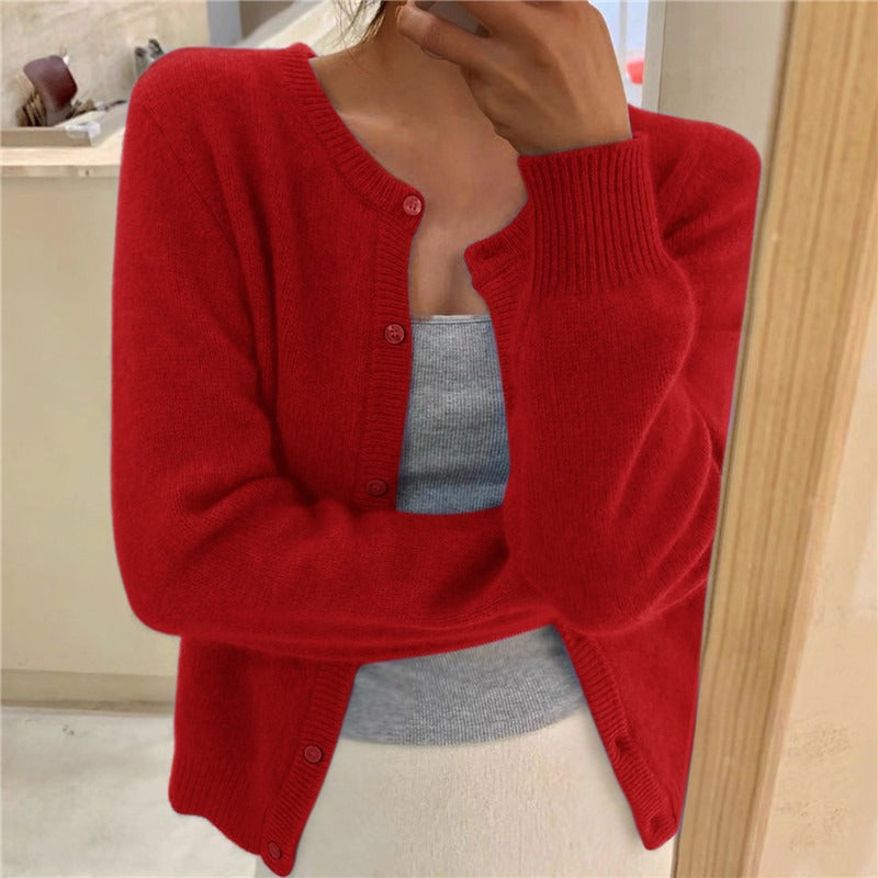 Damen kuschelige Strickjacke WW