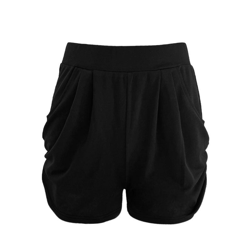Damen High-Waist Shorts mit praktischen Taschen und modischem Falten-Design WW