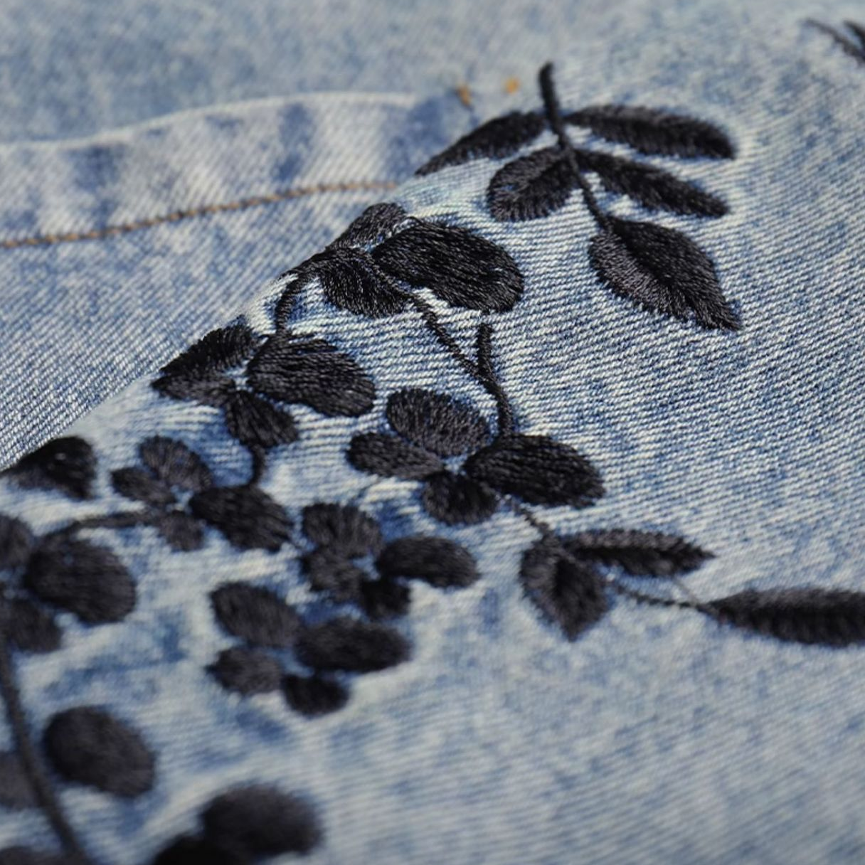 WW | Vintage-Blumen-Jeansjacke