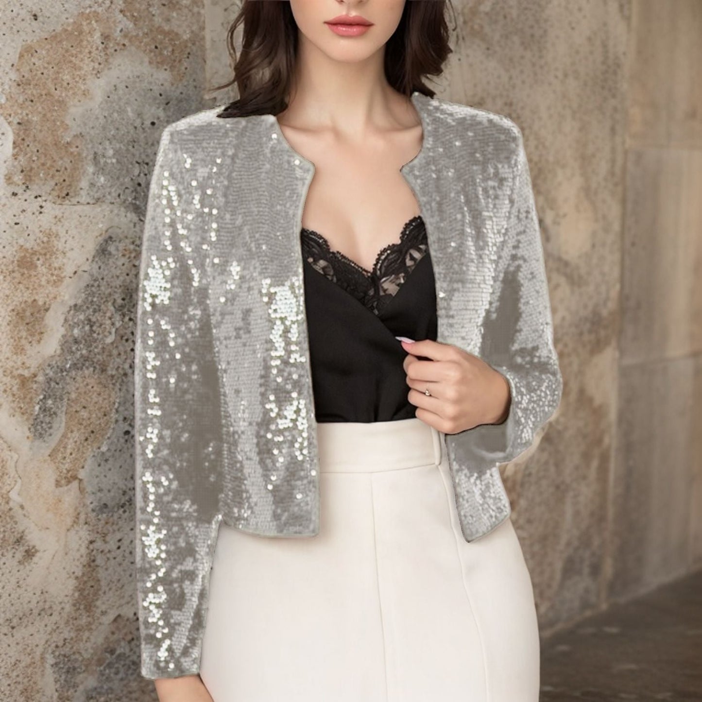 Women's Sequin Jacket in a Modern Cut WW