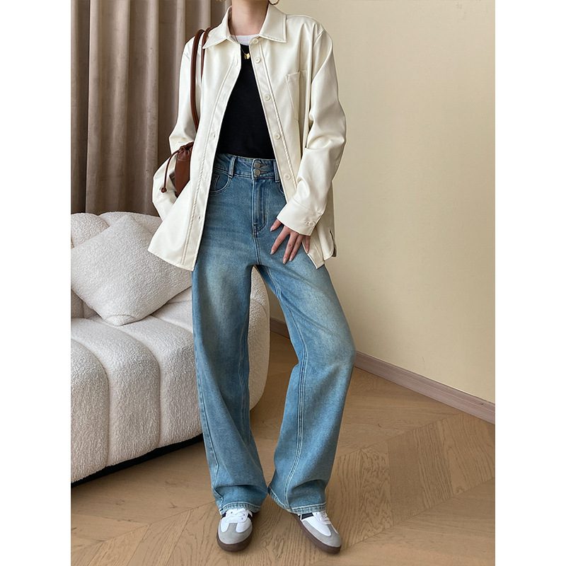 WW | Lederhemdjacke - Sleek Modern Look - Kunstleder - Vielseitiges Schichtungsteil
