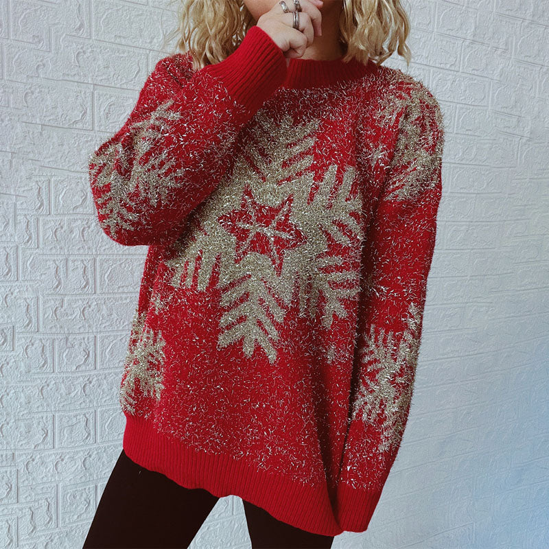 WW | Klassischer Weihnachtsstrickpullover für Damen