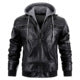 WW | Stylish Premium Leather Winter Jacket with Hood