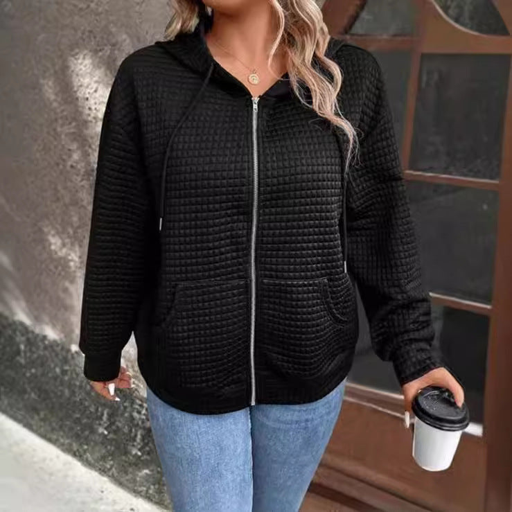 Damen Kapuzenjacke aus strukturiertem Material WW