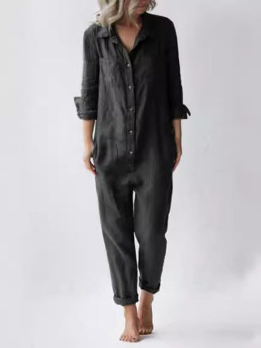 WW | Women's Utility Jumpsuit with Long Sleeves and Pockets