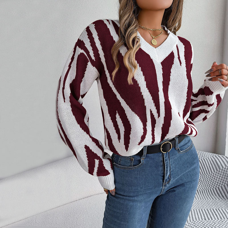 WW | Modischer Pullover mit Gestricktem Farbblock