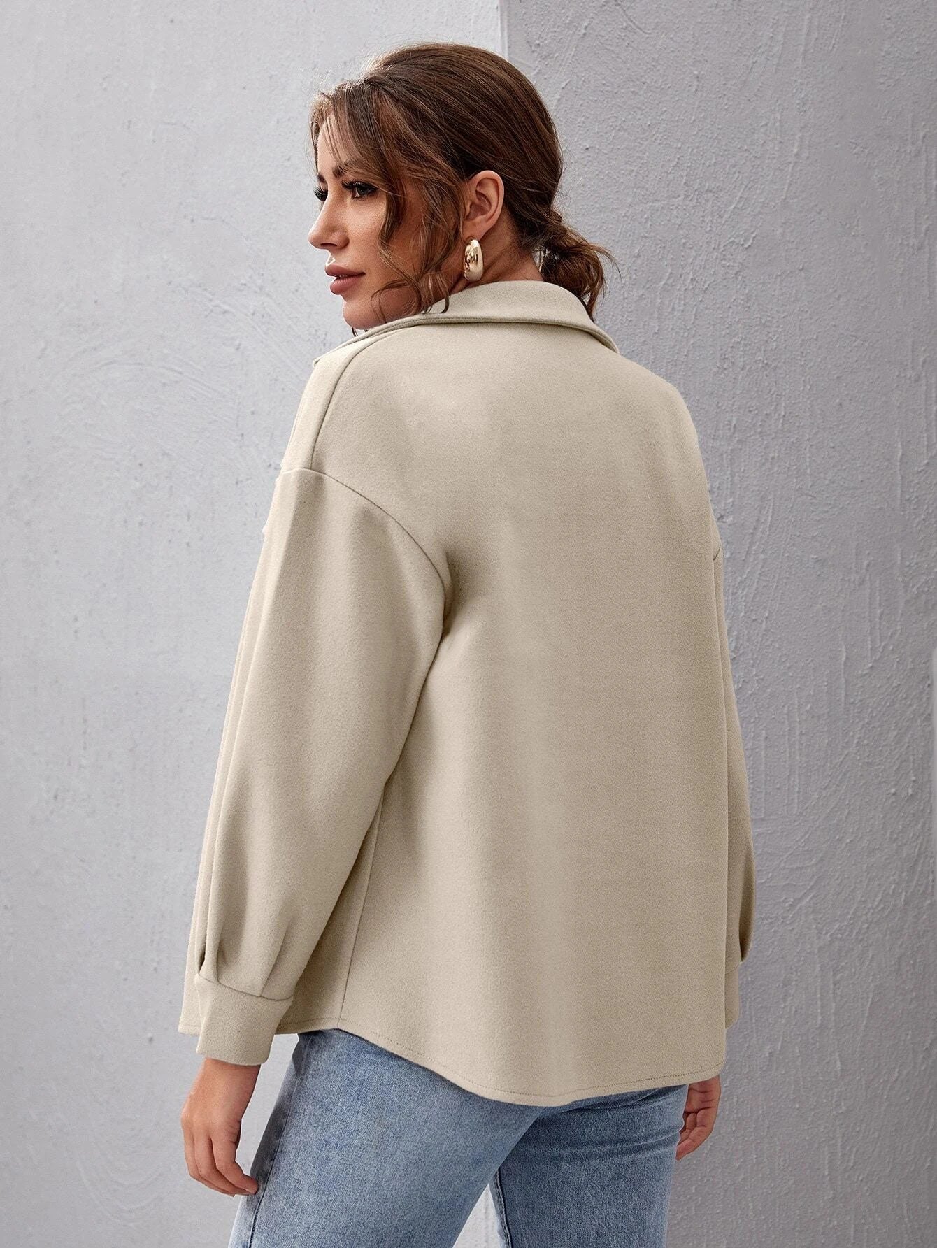 WW | Wollmischjacke - Leicht & Warm - Weicher Wollmischstoff - Alltäglicher Herbststil