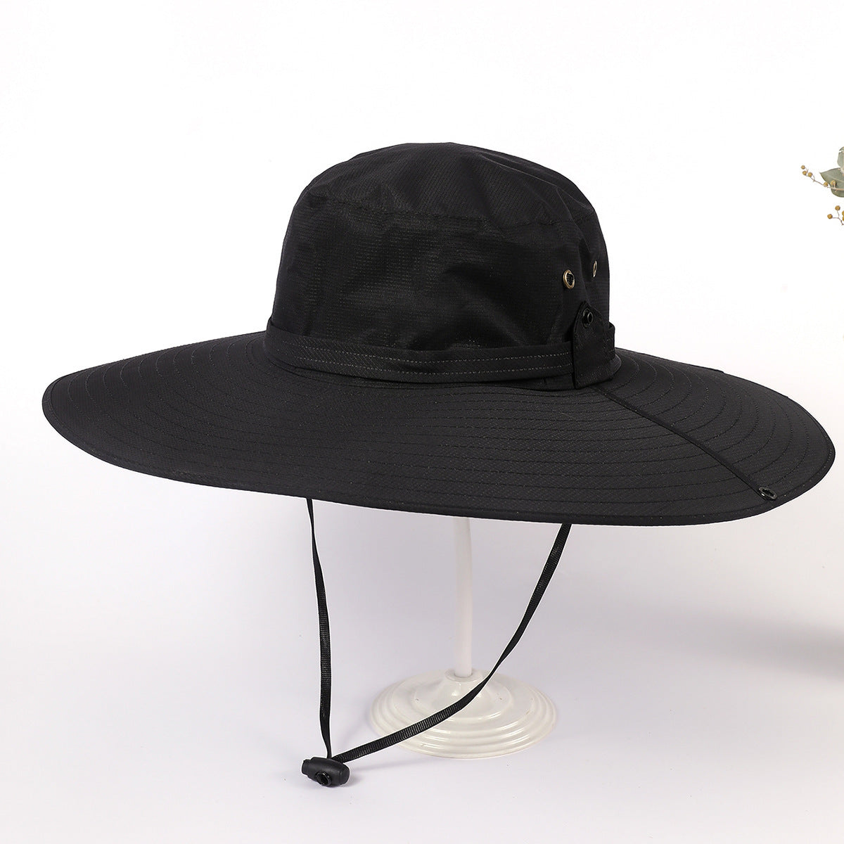 Damen Sonnenhut mit breiter Krempe und verstellbarem Kinnband WW