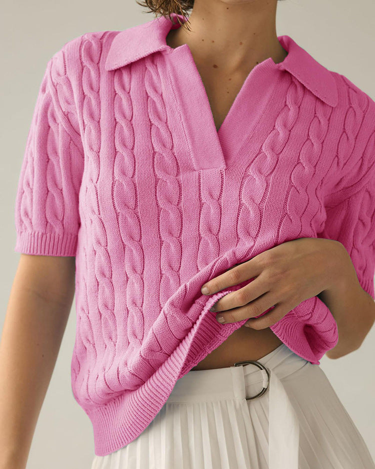 WW | Polo Neck Twist Knit Jumper