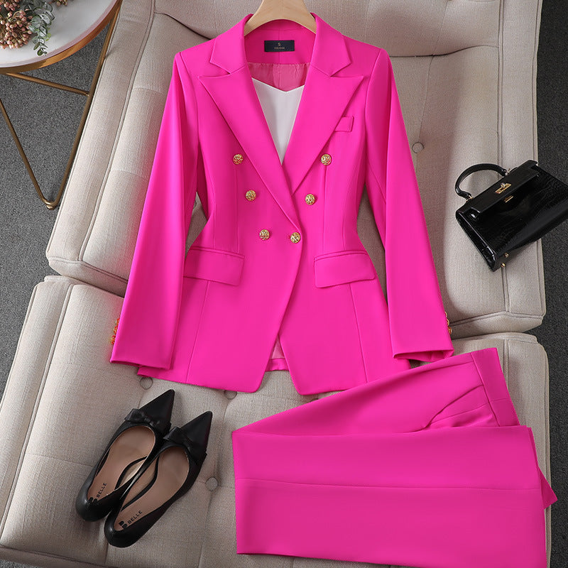 WW | Overall Maßgeschneiderter Schnitt Zweireiher Blazer Individuelle Passform