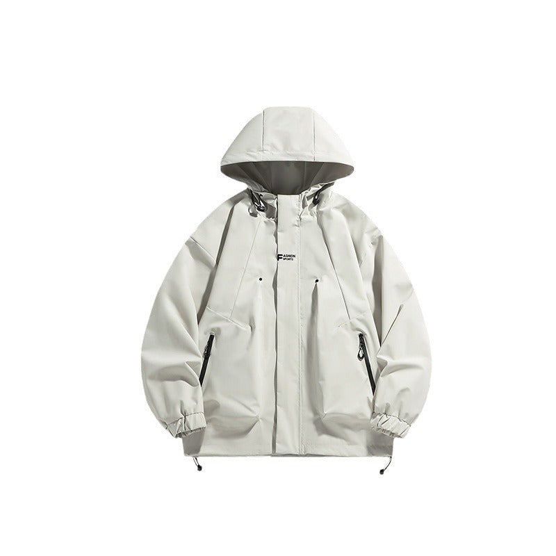 Herren multifunktionale Winterjacke mit isolierendem Fleecefutter und verstellbarer Kapuze WW