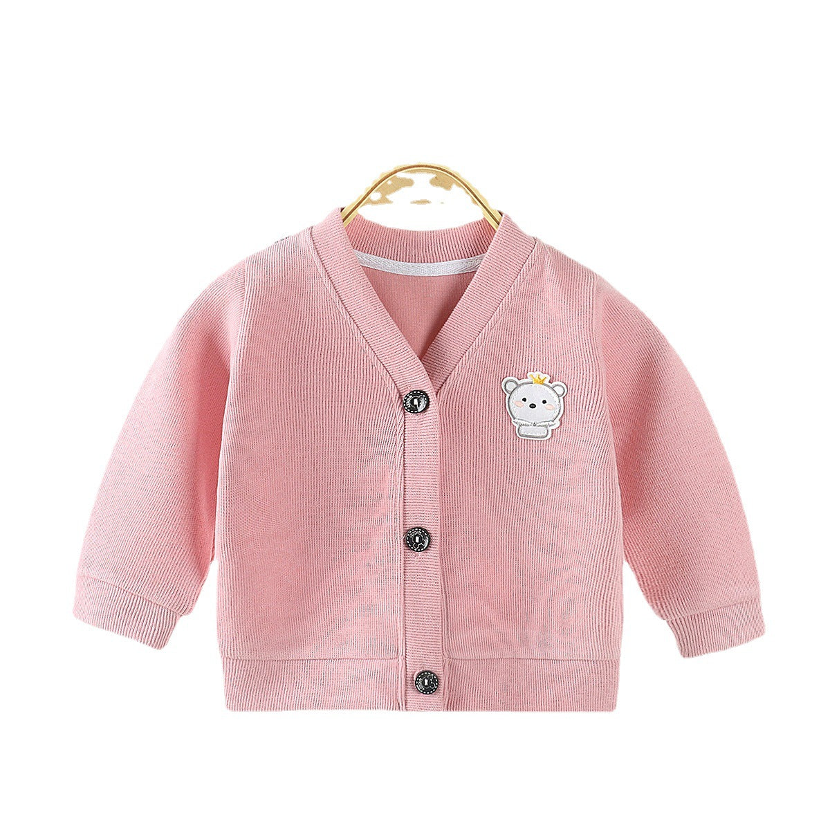 WW | Purple Button Ruffle Patchwork Cotton Knit Kids Coats