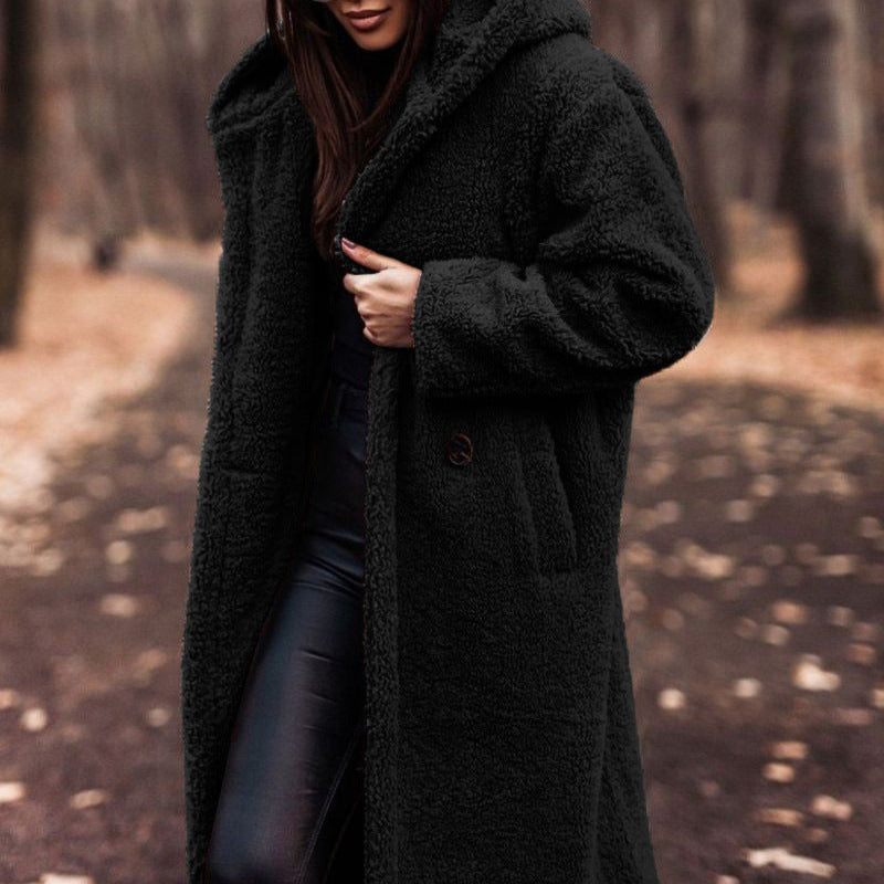 WW | Women's Stylish Long Hooded Jacket Warm Design