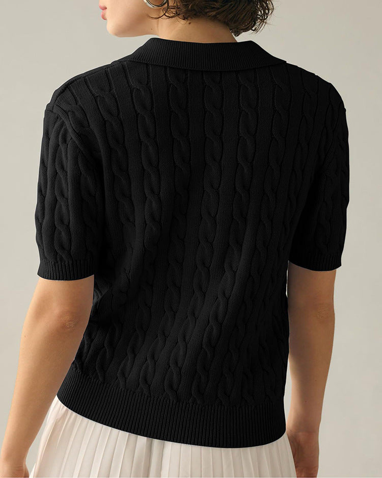 WW | Polo Neck Twist Knit Jumper