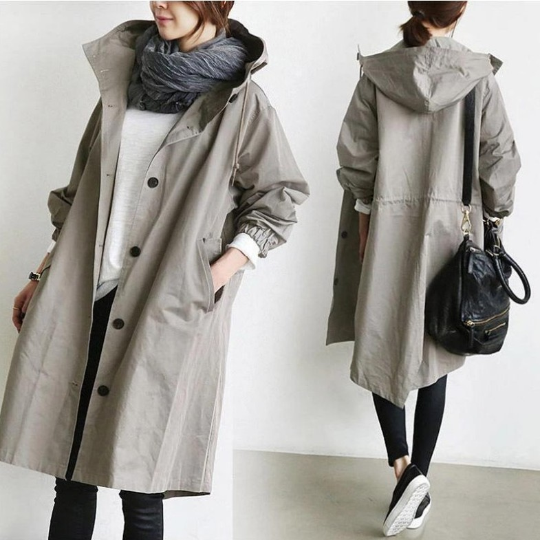 WW | Rain jacket with hood and button closure