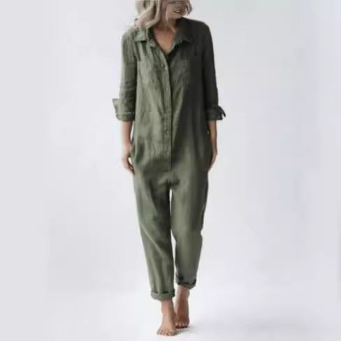 WW | Women's Utility Jumpsuit with Long Sleeves and Pockets