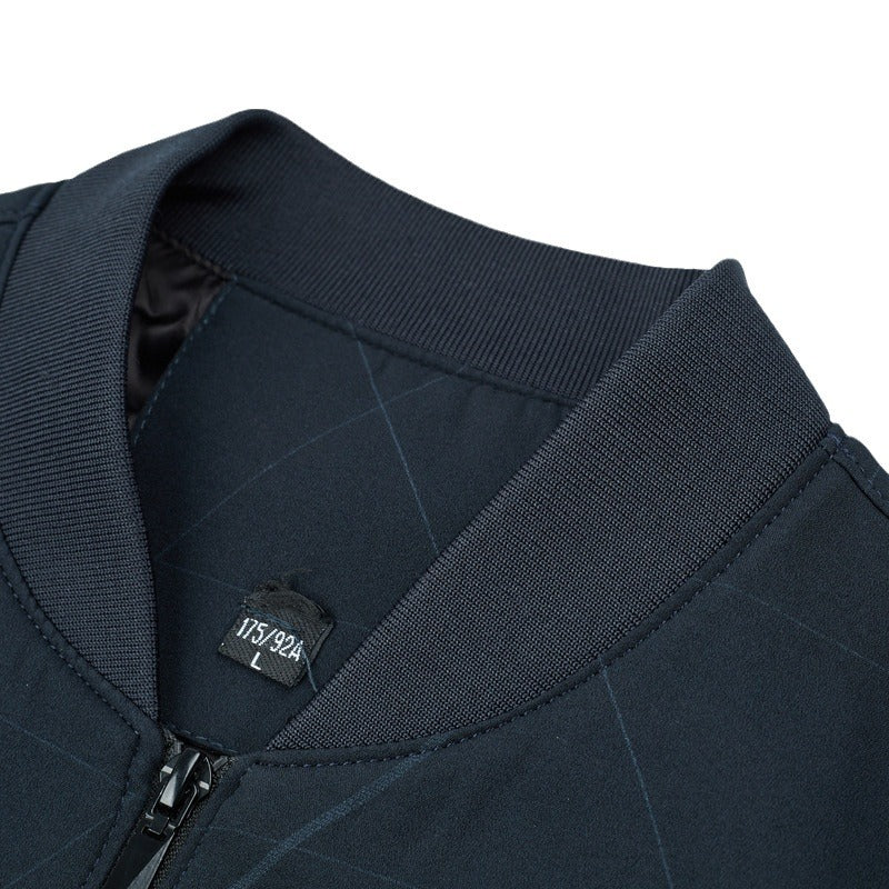 Men's elegant lightweight transitional jacket with a modern stand-up collar and breathable properties WW