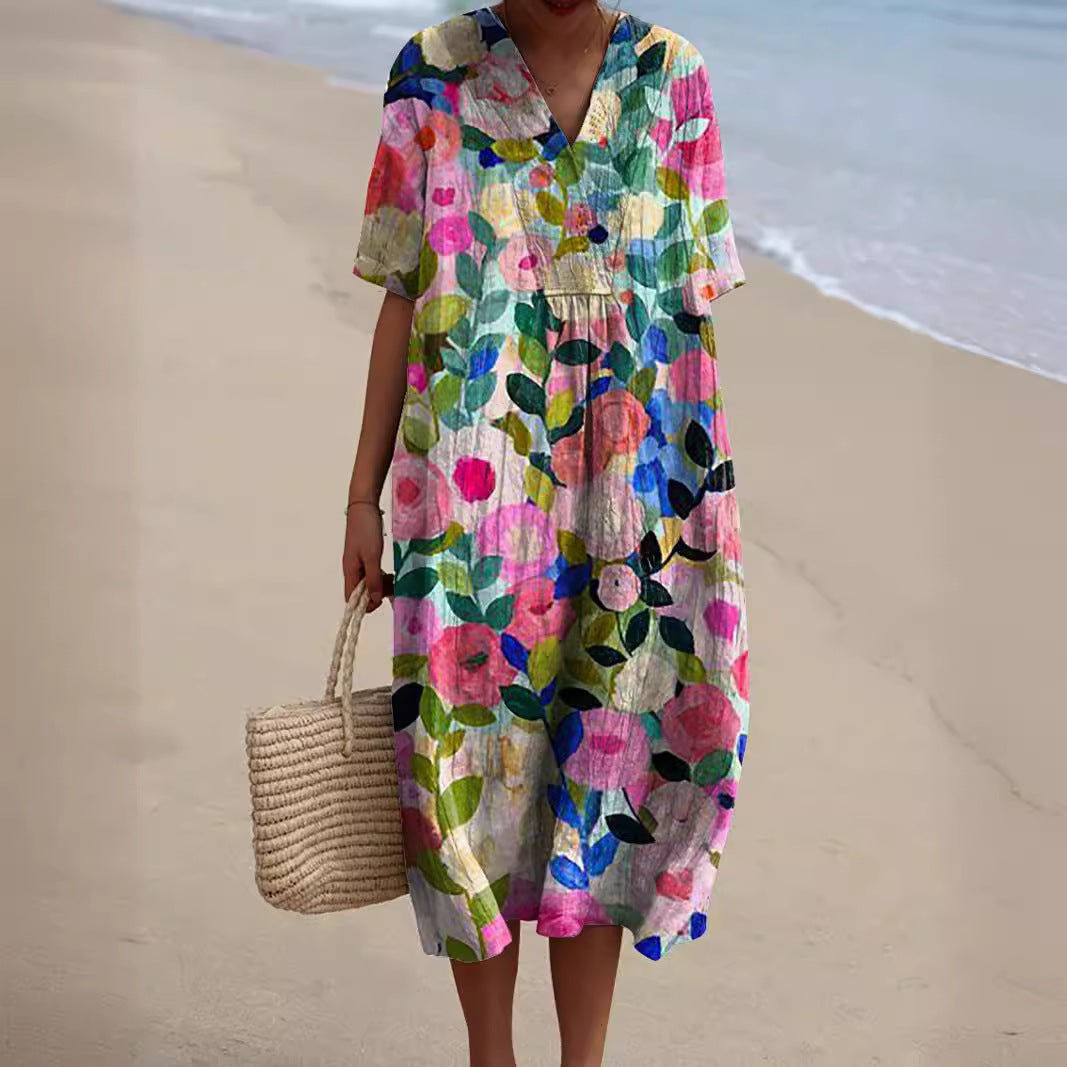 WW | Kleid mit Lebendigem Blumenmuster