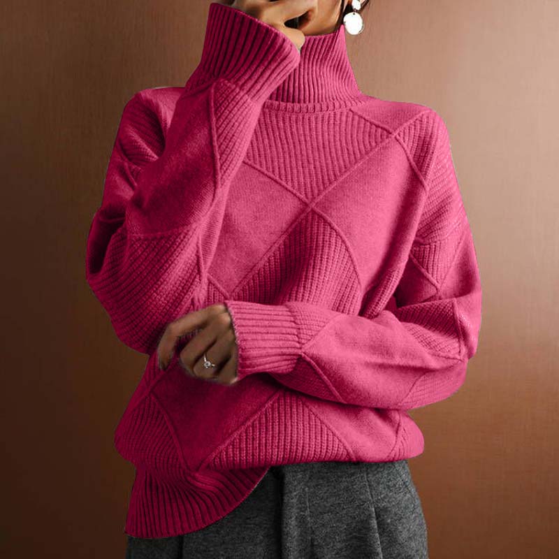 WW | Klassischer Pullover Aus Einfarbigem Strick