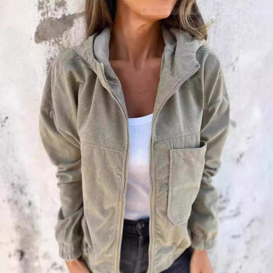 WW | Minimalistische Cordhosen Hoodie Jacke