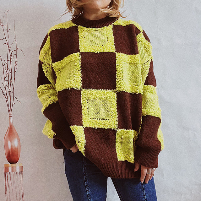 WW | Karo Patchwork Pullover